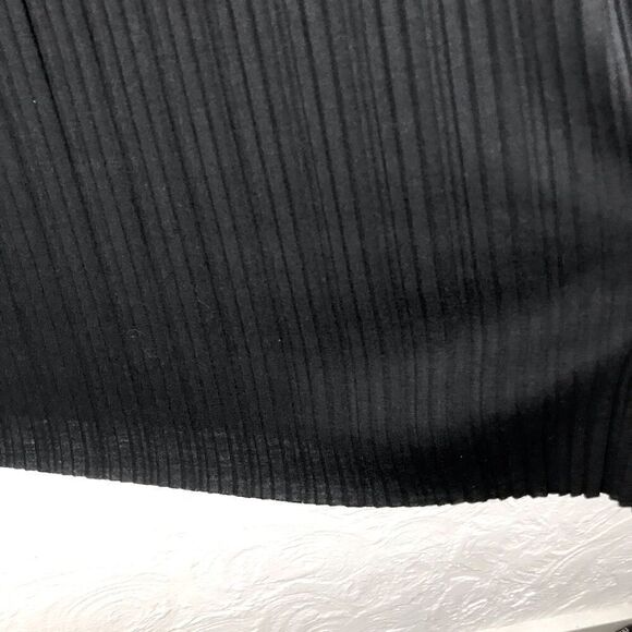 Joan Vass NEW Black Micro Pleated Stretch Skirt - Picture 3 of 9